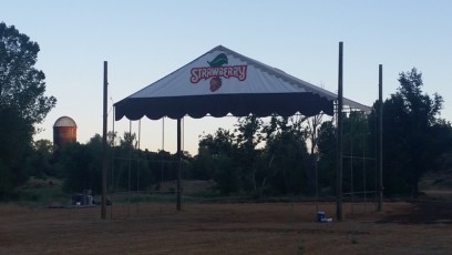 Stage tent top at dusk