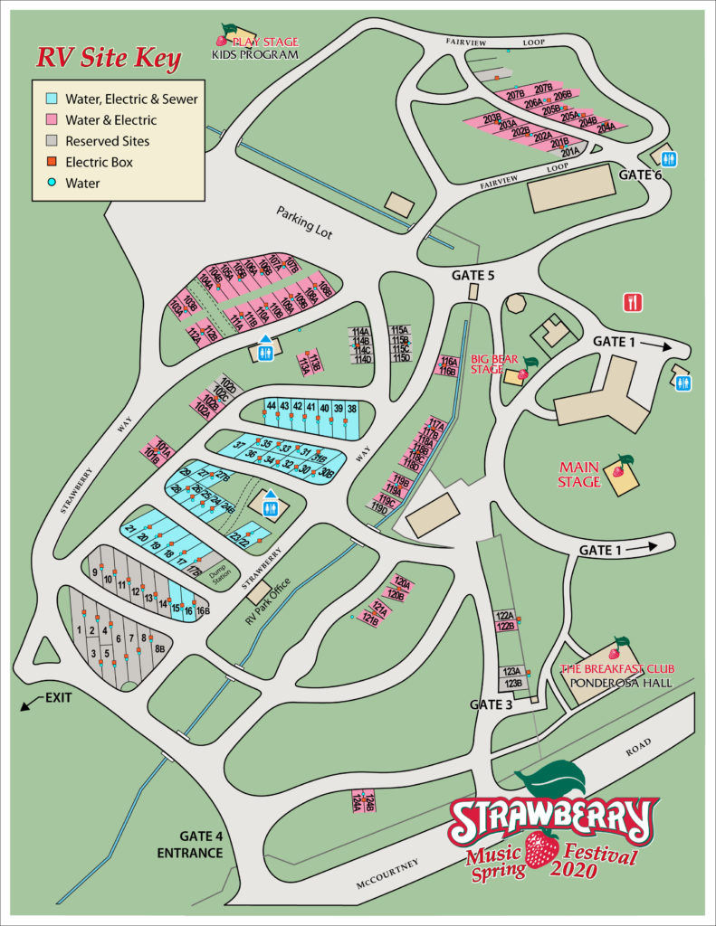 STRAWBERRY 2020 RV SITE GUIDELINES & MAP Strawberry Music, Inc.