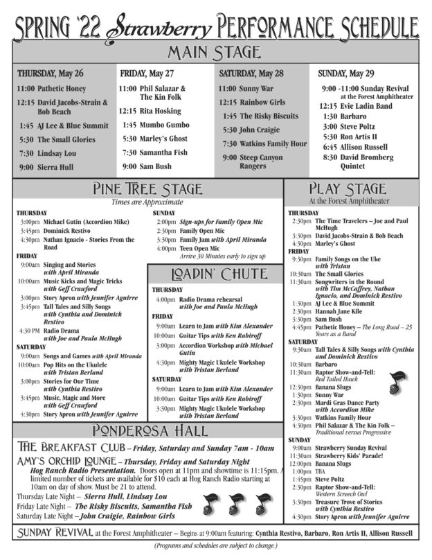 ANNOUNCEMENT FAMILY ACTIVITIES SCHEDULE & A FIRST GLIMPSE AT THE