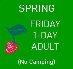 Spring Friday 1-Day Adult (No Camping)