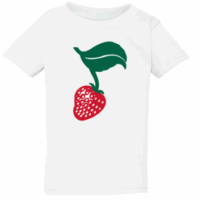 Youth Strawberry T-Shirt Note (White)