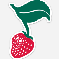 Strawberry Note Sticker