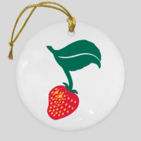 Strawberry Note Ornament